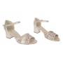 Sandale dama elegante bej din piele naturala cu toc de 6 cm MRSDACRM